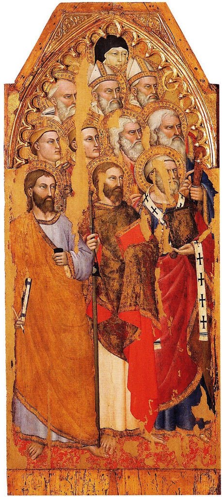 Eleven Saints, vintage artwork by Giovanni da Milano, A3 (16x12") Poster Print