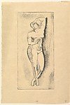 Elie Nadelman , Warsaw 1882–1946 Riverdale, New York):Female nude standing 1920, vintage artwork, 16x12"(A3) Poster Print