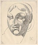 Elie Nadelman , Warsaw 1882–1946 Riverdale, New York):Head 1920, vintage artwork, 16x12"(A3) Poster Print