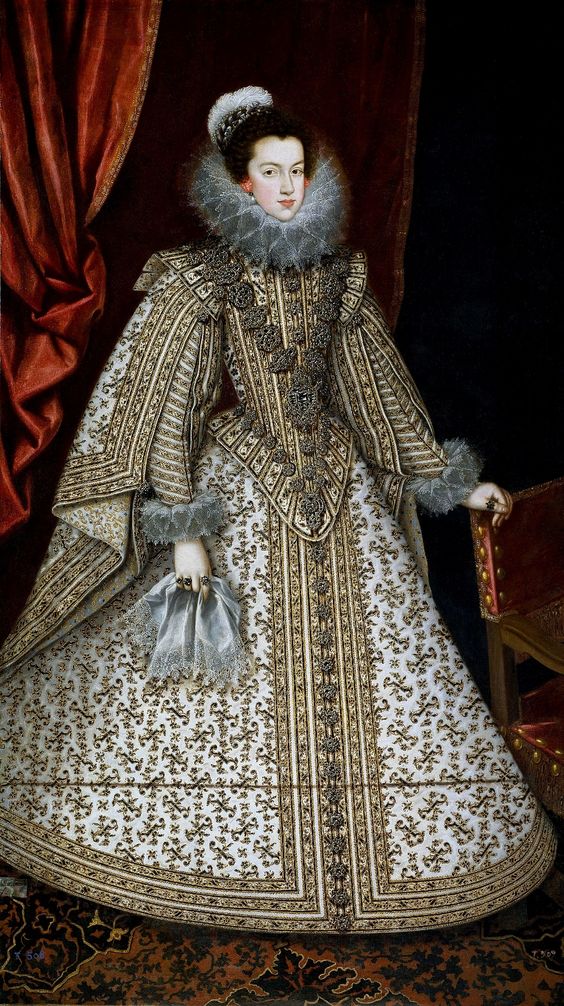 Elisabeth of France, vintage artwork by Bartolome González y Serrano, A3 (16x12") Poster Print