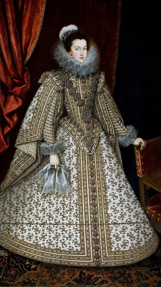 Elisabeth of France, vintage artwork by Bartolome González y Serrano, A3 (16x12") Poster Print