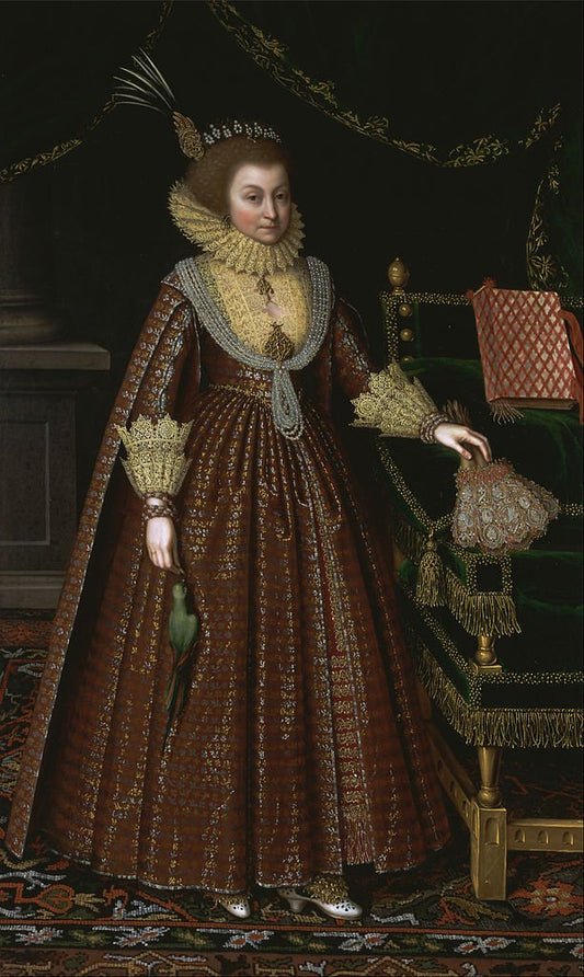 Elizabeth, Countess of Kellie, vintage artwork by Attributed to Paulus van Somer I, 12x8" (A4) Poster