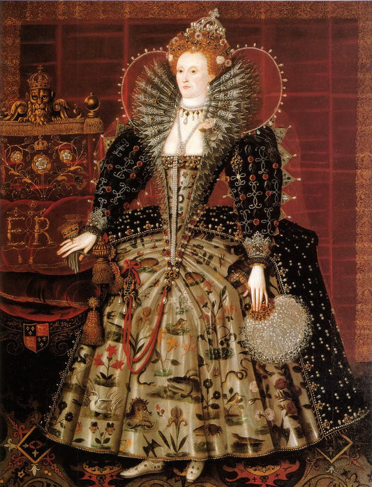 Elizabeth I of England, vintage artwork by Workshop of Nicholas Hilliard, A3 (16x12") Poster Print