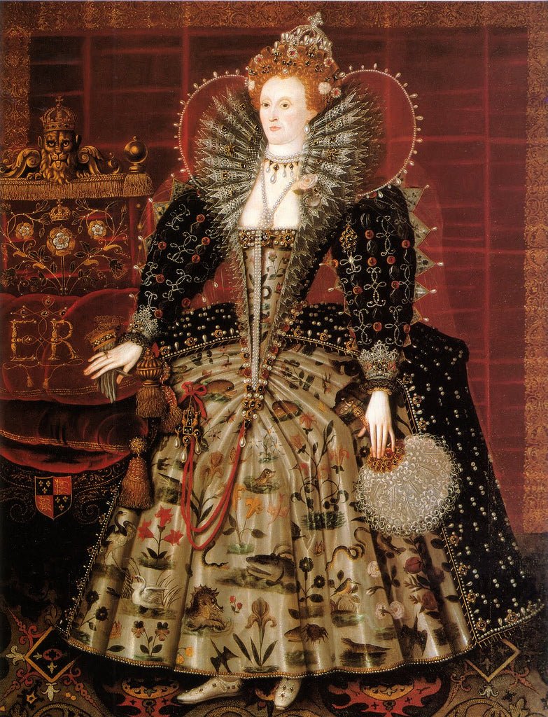 Elizabeth I of England, vintage artwork by Workshop of Nicholas Hilliard, A3 (16x12") Poster Print