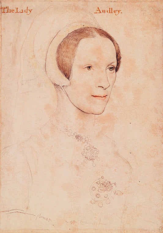 Elizabeth, Lady Audley (d. 1564), vintage artwork by Hans Holbein the Younger, A3 (16x12") Poster Print