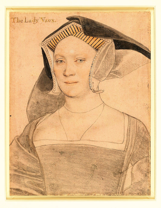 Elizabeth, Lady Vaux (1509-1556), vintage artwork by Hans Holbein the Younger, A3 (16x12") Poster Print
