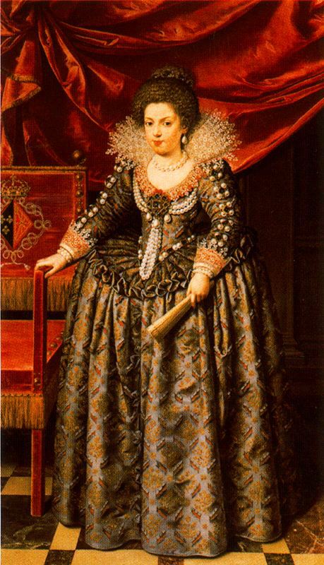 Elizabeth of France, vintage artwork by Frans Pourbus the Younger, 12x8" (A4) Poster