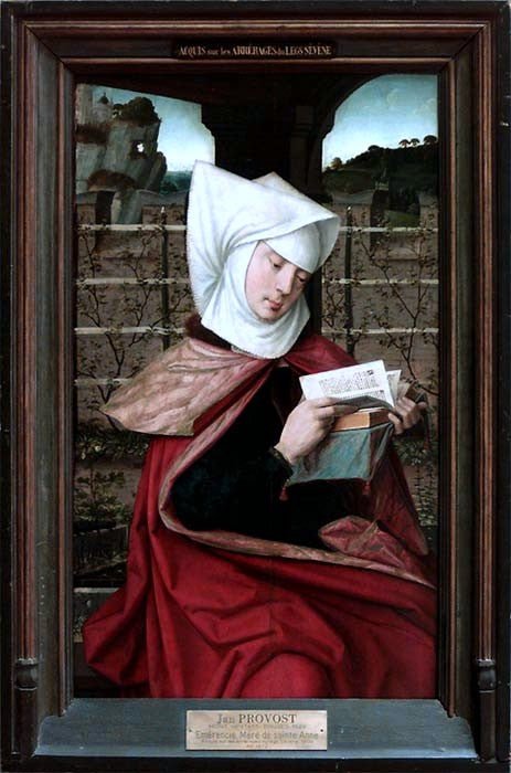 Emerencia, Mother of Saint Anne, vintage artwork by Jan Provoost, A3 (16x12") Poster Print