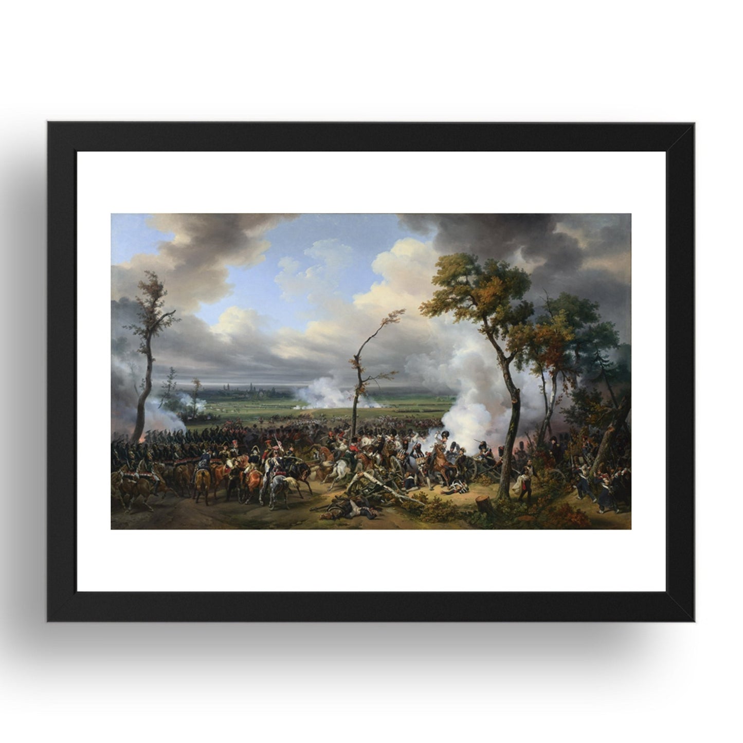 Emile Jean Horace Vernet: The Battle of Hanau, Poster in 17x13"(A3) Frame