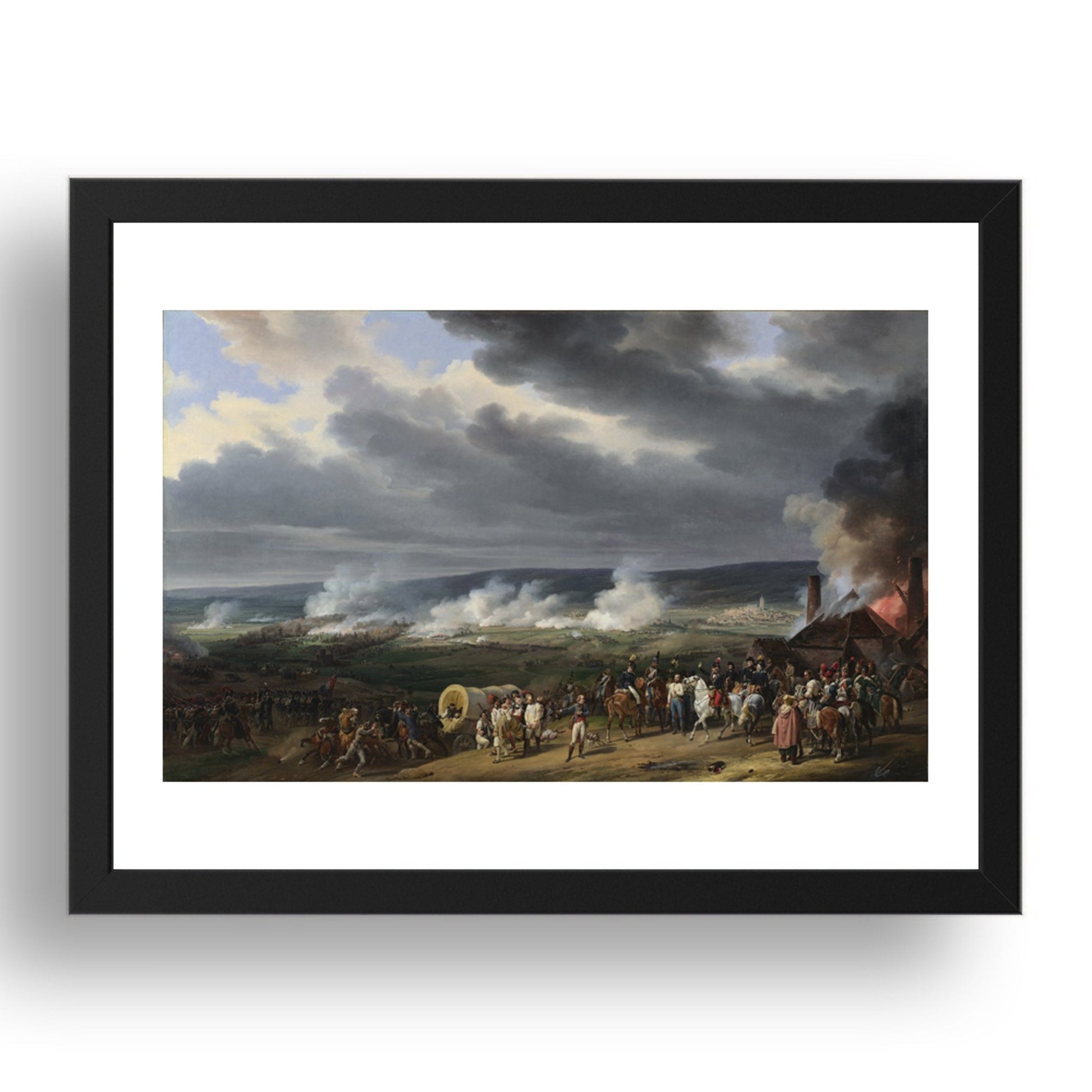 Emile Jean Horace Vernet: The Battle of Jemappes, Poster in 17x13"(A3) Frame