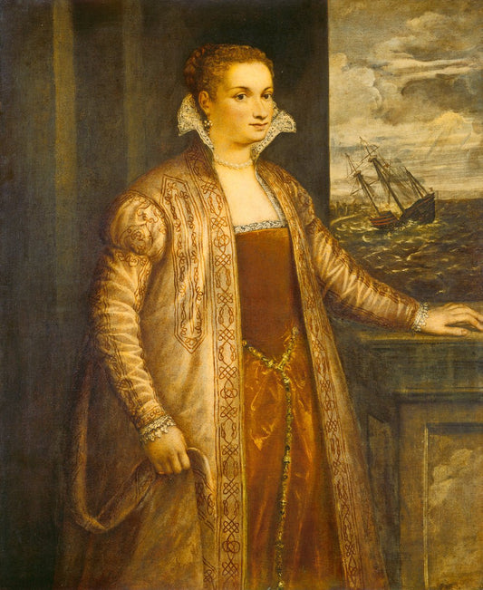 Emilia di Spilimbergo, vintage artwork by Follower of Titian, A3 (16x12") Poster Print