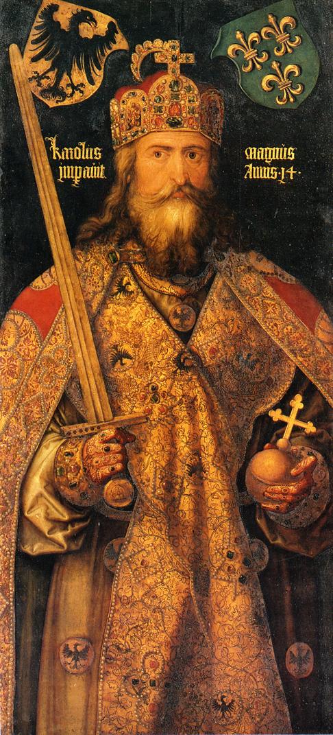 Emperor Charlemagne, vintage artwork by Albrecht Dürer, A3 (16x12") Poster Print