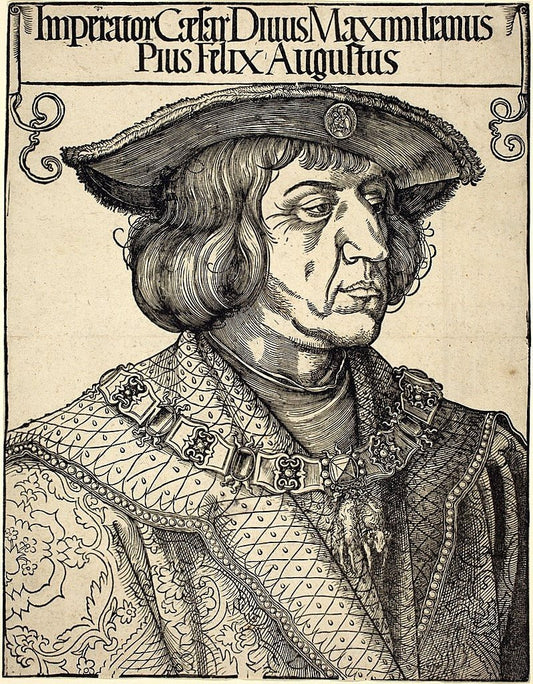 Emperor Maximilian I, vintage artwork by Albrecht Dürer, A3 (16x12") Poster Print