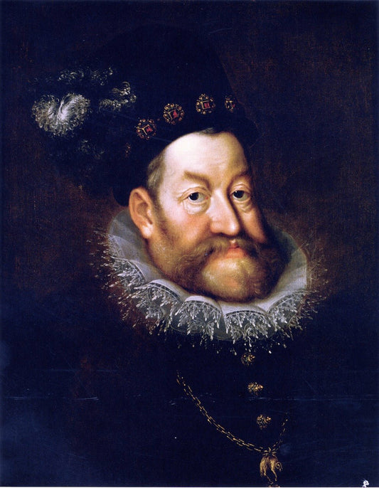 Emperor Rudolf II, vintage artwork by Hans von Aachen, 12x8" (A4) Poster