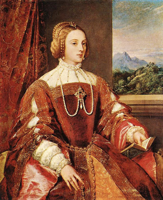 Empress Isabel of Portugal, vintage artwork by Titian, A3 (16x12") Poster Print