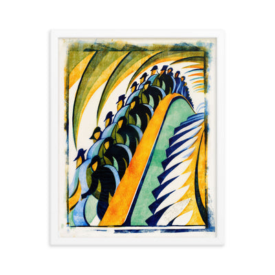Whence and Whither? aka Escalator, 1932 by Cyril Edward Power, vintage art, Framed poster