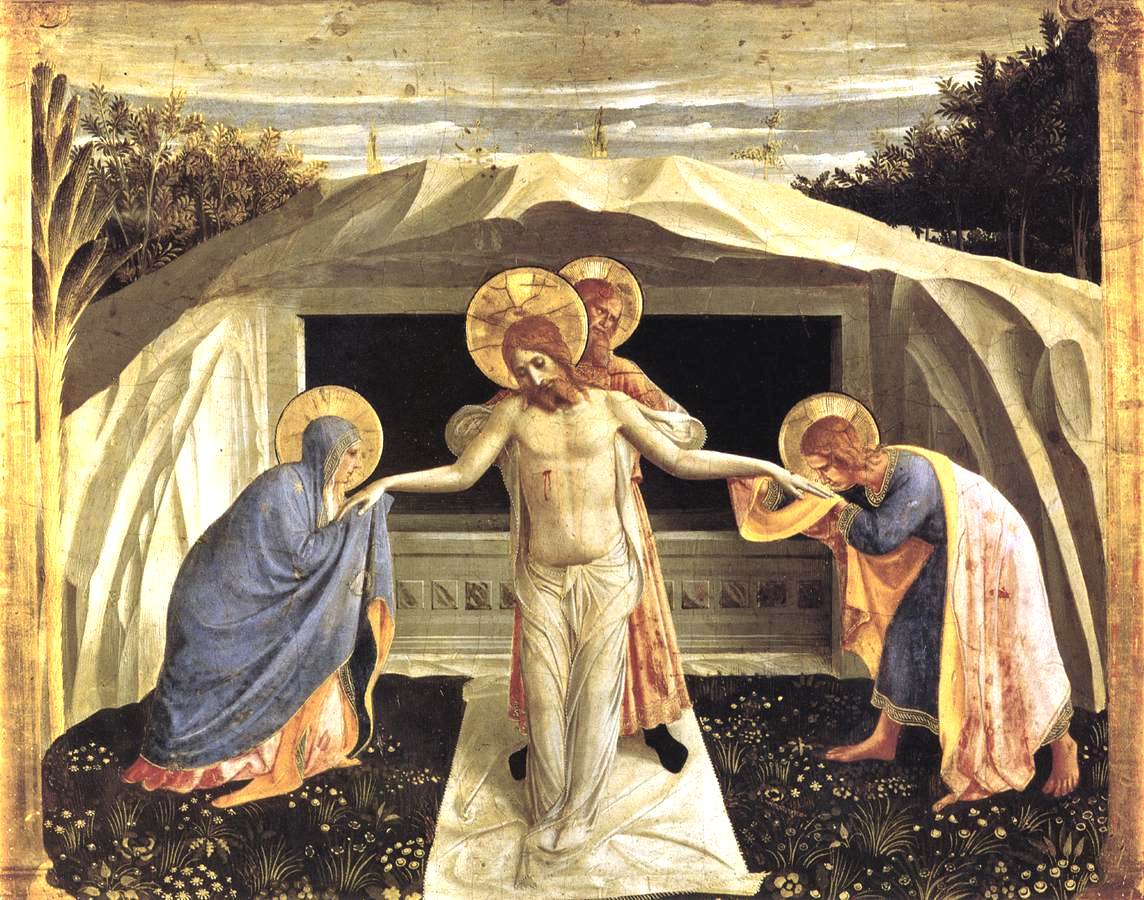 Entombment (San Marco Altarpiece), vintage artwork by Fra Angelico, A3 (16x12") Poster Print