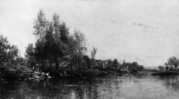 Charles-François Daubigny:The Banks of the Oise 1863-16x12"(A3) Poster