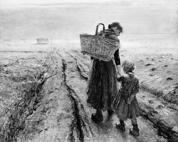 Fritz von Uhde:Going Home c1889-16x12"(A3) Poster