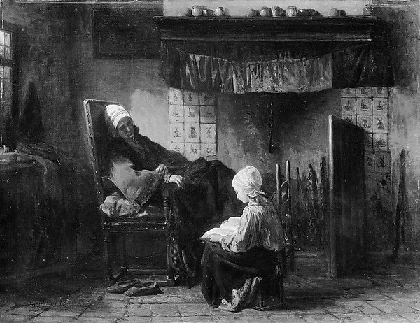 Jozef Israëls:Grandmother's Treasure -16x12"(A3) Poster