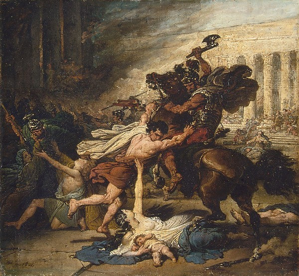 François Joseph Heim:The Sack of Jerusalem by the Romans 182-16x12"(A3) Poster