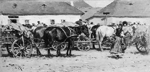 August Xaver Karl von Pettenkofen:Market Scene -16x12"(A3) Poster