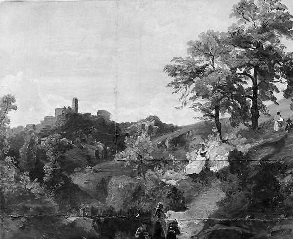 Attributed to Arnold Böcklin:Roman Landscape c1850–52-16x12"(A3) Poster