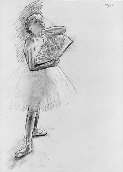 Edgar Degas:Dancer with a Fan c1880-16x12"(A3) Poster