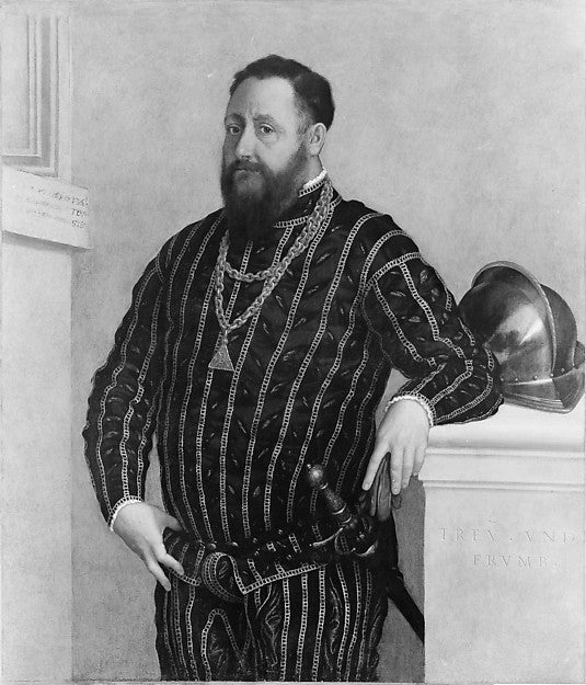 Giovanni Battista Moroni:Portrait of a Man -16x12"(A3) Poster