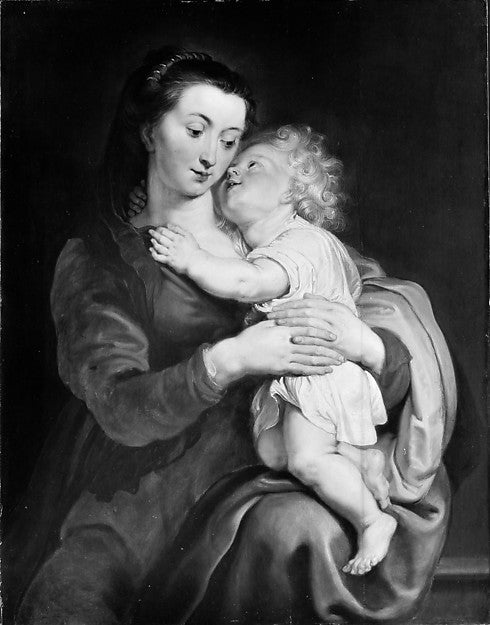 Workshop of Peter Paul Rubens:Virgin and Child -16x12"(A3) Poster