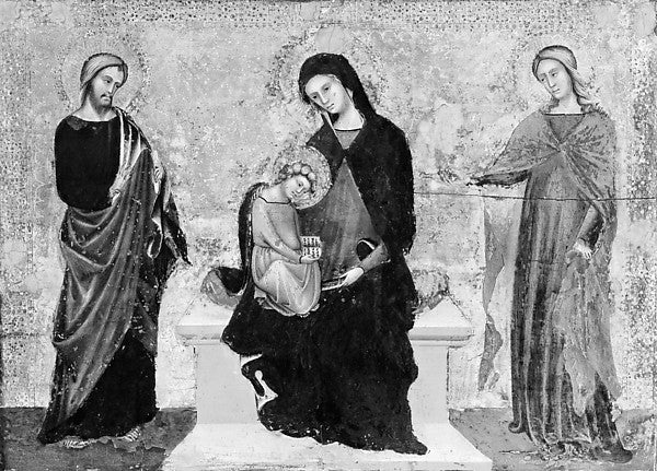 Marco di Paolo Veneziano:Madonna and Child Enthroned with Sa-16x12"(A3) Poster