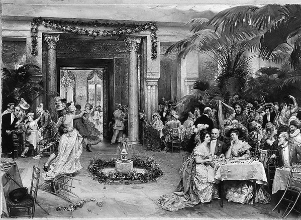 Raimundo de Madrazo y Garreta:Masquerade Ball at the Ritz Ho-16x12"(A3) Poster