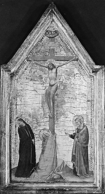 Workshop of Bernardo Daddi c1290–1348 Florence):The Crucifix-16x12"(A3) Poster