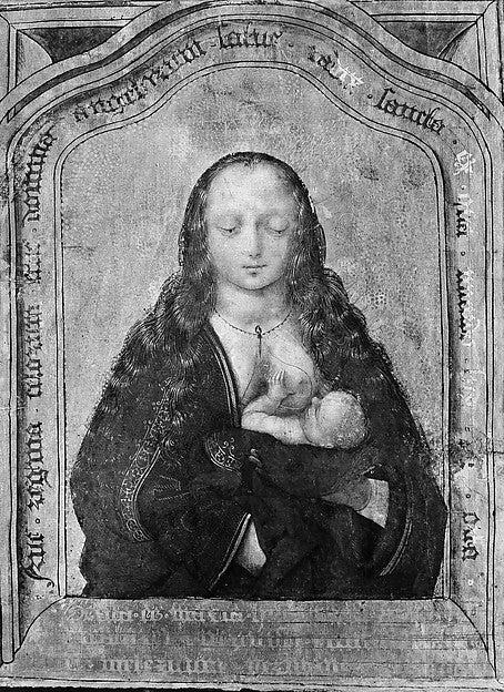 Netherlandish Painter:Virgin Suckling the Child -16x12"(A3) Poster