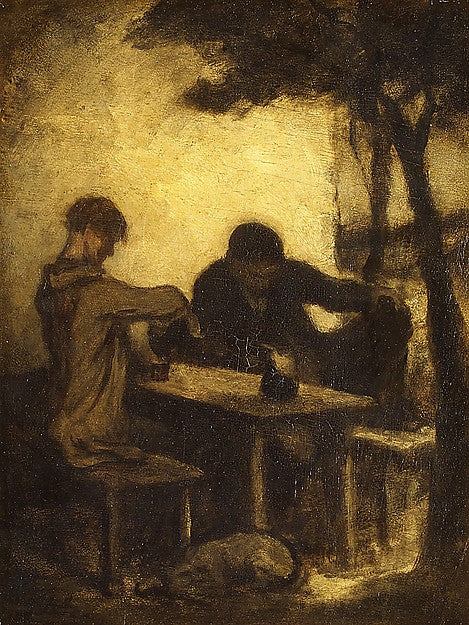 Honoré Daumier:The Drinkers by 1861-16x12"(A3) Poster
