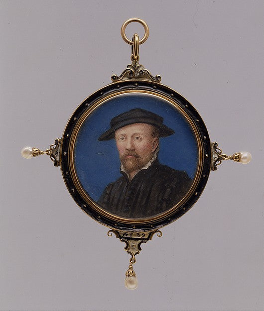Imitator of Hans Holbein the Younger:Portrait of a Man Said -16x12"(A3) Poster