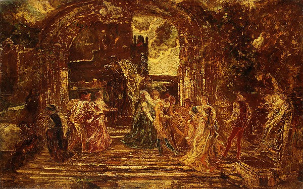 Adolphe Monticelli:The Court of the Princess -16x12"(A3) Poster