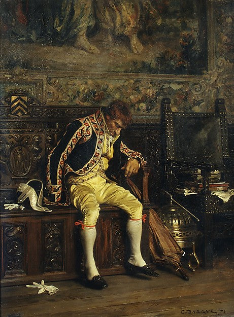 Charles Bargue:A Footman Sleeping 1871-16x12"(A3) Poster