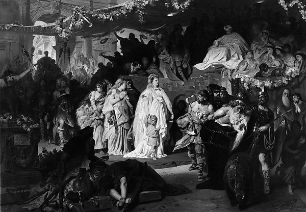 Karl Theodor von Piloty:Thusnelda at the Triumphal Entry of -16x12"(A3) Poster