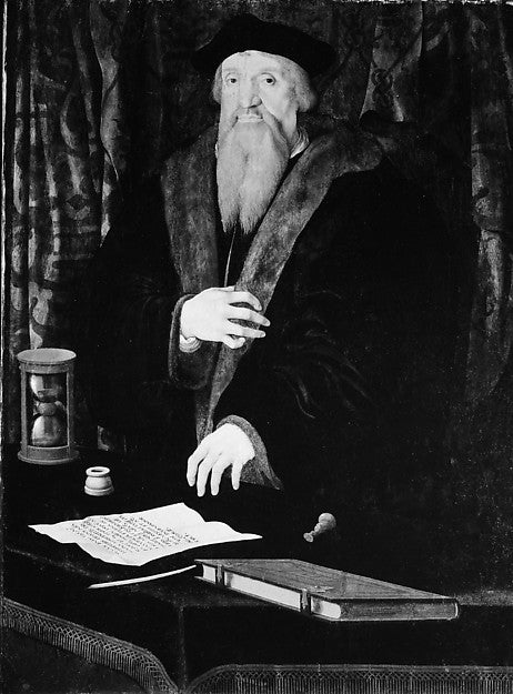 Netherlandish Painter:Portrait of a Man Possibly Jean de Lan-16x12"(A3) Poster