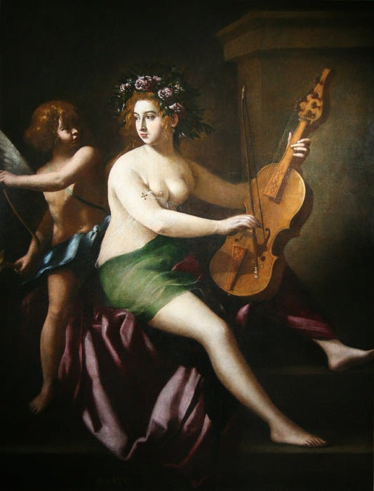 Erato, Muse of Lyrics, vintage artwork by Giovanni Baglione, A3 (16x12") Poster Print