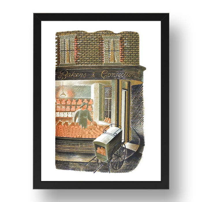 baker and confectioner by Eric Ravilious, 17x13