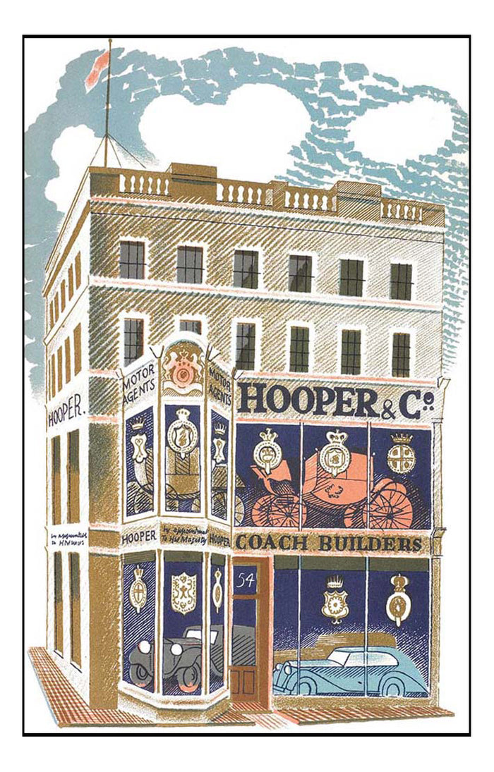 High Street Series: coach-builder by Eric Ravilious, vintage art, A3 (16x12