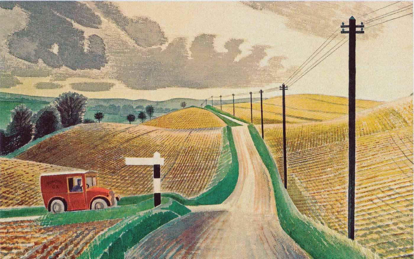 Eric Ravilious: English Landscape, 16X12"(A3)POSTER