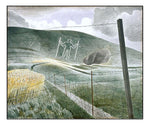 Wilmington Giant by Eric Ravilious, vintage art, A3 (16x12") Poster Print