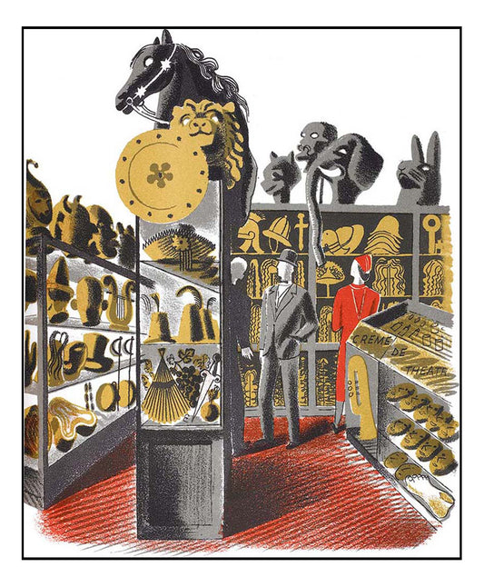 High Street Series: theatrical-properties by Eric Ravilious - A4 Poster