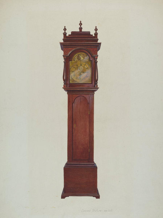 Ernest A. Towers, Jr.:Grandfather Clock,16x12"(A3) Poster