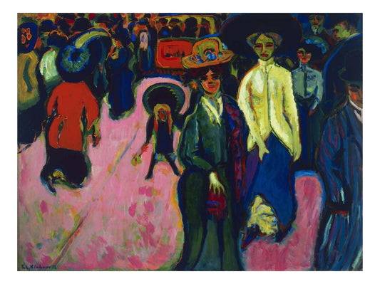 Ernst Ludwig Kirchner - Street, Dresden, 16x12" (A3) Poster Print