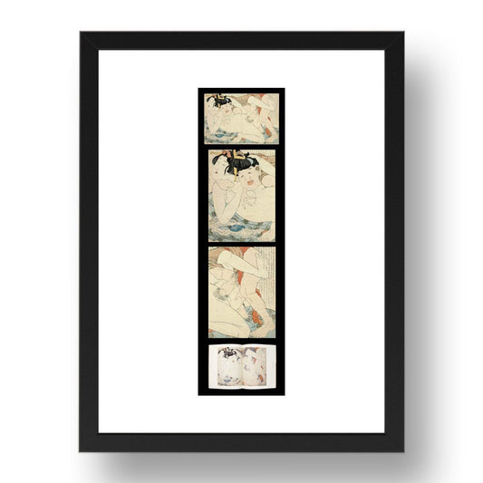 Erotic-Panels, Graphic Erotic ukiyo-e  Japanese Shunga, classic artwork in 17x13"(A3) Frame