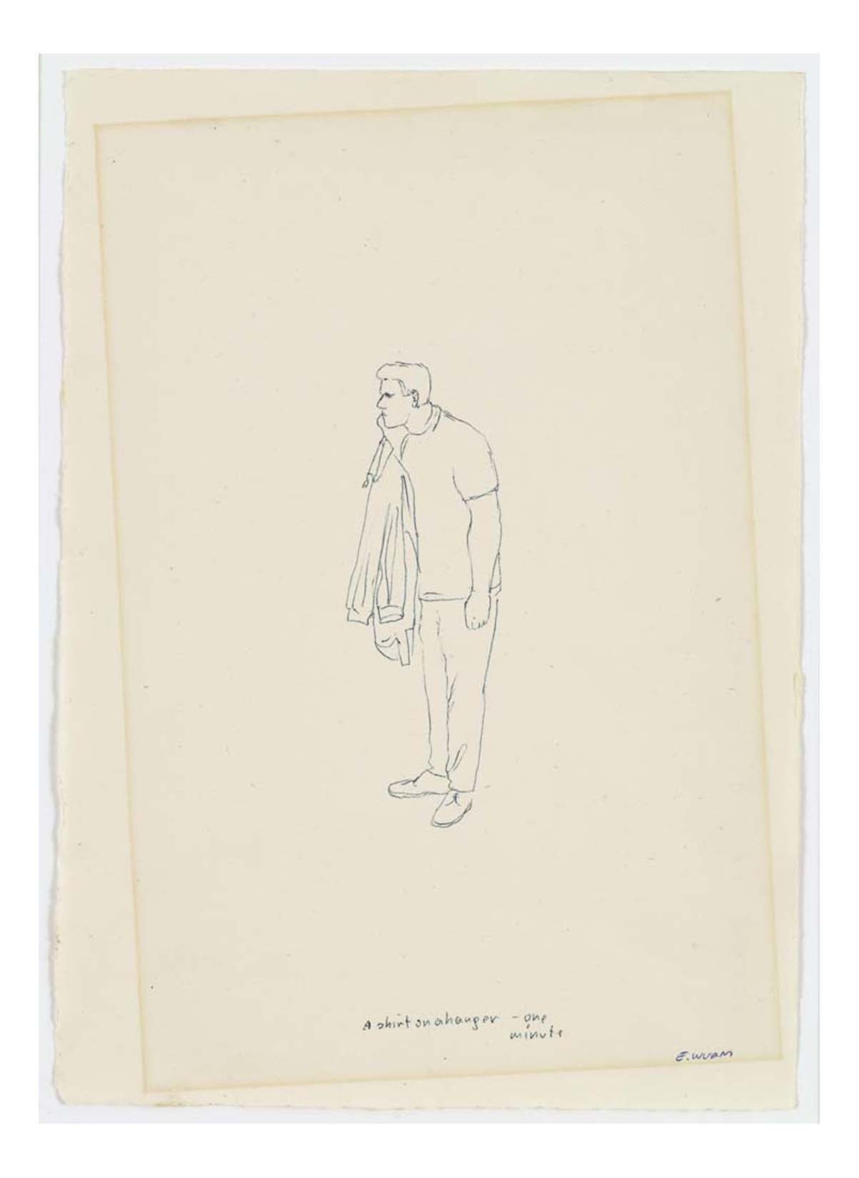 Erwin Wurm - A shirt on a hanger, 16x12" (A3) Poster Print